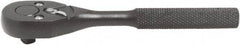 Proto - 1/4" Drive Pear Head Ratchet - Black Oxide Finish, 5" OAL, 90 Gear Teeth, Standard Handle, Reversible Head - Americas Industrial Supply