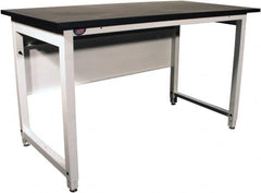 Proline - 60 Wide x 30" Deep x 40" High, Epoxy Resin Workbench - Adjustable Height Legs, White - Americas Industrial Supply