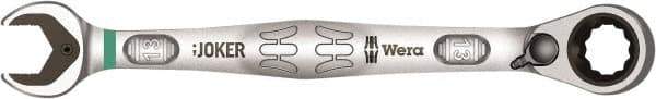 Wera - 14mm 12 Point Combination Wrench - 15° Offset Angle, 7-15/32" OAL, Chrome Molybdenum Steel, Chrome Finish - Americas Industrial Supply