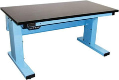 Proline - 60 Wide x 30" Deep x 42-1/2" High, Epoxy Resin Workbench - Adjustable Height Legs, Light Beige - Americas Industrial Supply