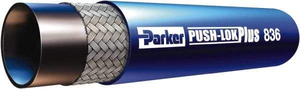 Parker - 3/8" ID x 0.63" OD CTL Push-on Air Hose - 400 Working psi, -55 to 302°F, Blue - Americas Industrial Supply