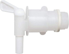 Detco - 3/4" NPT Plastic Rigid Drum Faucet - No Arrester, Manual Closing, 3" Long Extension - Americas Industrial Supply