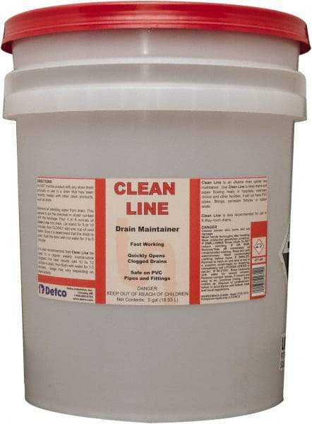 Detco - 5 Gal Liquid Drain Opener - Unscented, Pail - Americas Industrial Supply
