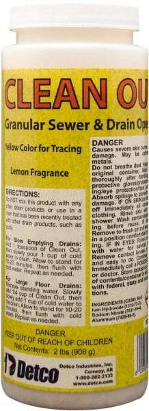 Detco - 2 Lb Granular Drain Opener - Lemon Scent, Can - Americas Industrial Supply