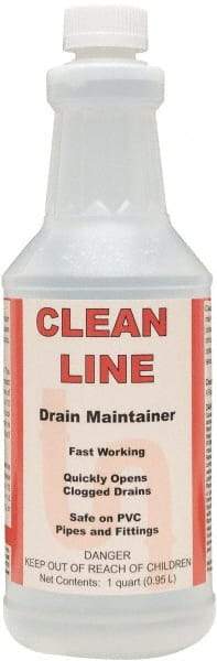 Detco - 32 oz Liquid Drain Opener - Unscented, Bottle - Americas Industrial Supply