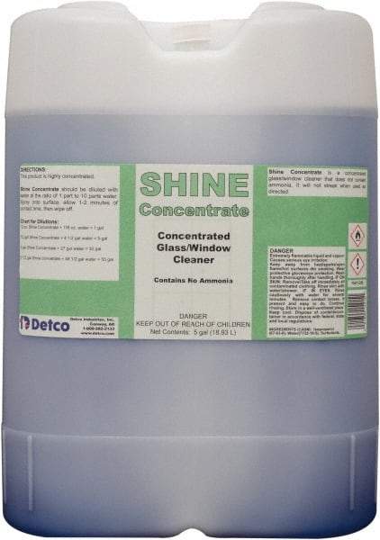 Detco - 5 Gal Drum Unscented Glass Cleaner - Concentrated, Use on Glass - Americas Industrial Supply