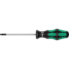 Wera - T15 Tamper Resistant Torx Driver - 12" Blade Length, 16-17/32" OAL, Ergonomic Handle, Chrome Plated Steel - Americas Industrial Supply