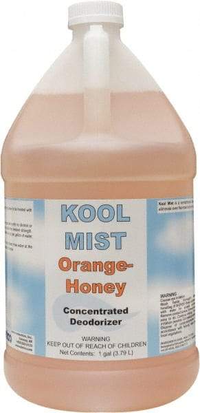 Detco - 1 Gal Bottle Deodorizer - Liquid, Orange-Honey Scent, Concentrated, Environmentally Safe - Americas Industrial Supply