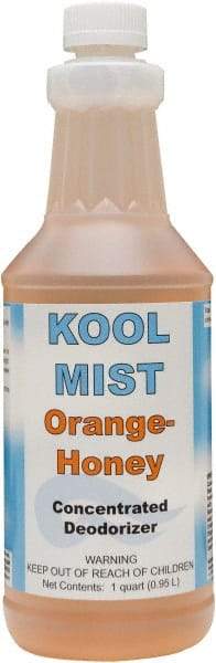 Detco - 32 oz Bottle Deodorizer - Liquid, Orange-Honey Scent, Concentrated, Environmentally Safe - Americas Industrial Supply