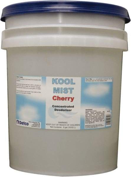Detco - 5 Gal Pail Deodorizer - Liquid, Cherry Scent, Concentrated, Environmentally Safe - Americas Industrial Supply