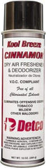 Detco - 20 oz Aerosol Can Deodorizer - Aerosol, Cinnamon Scent, Environmentally Safe - Americas Industrial Supply