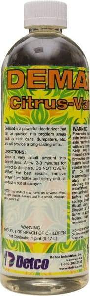 Detco - 16 oz Bottle Deodorizer - Liquid, Citrus-Vanilla Scent - Americas Industrial Supply