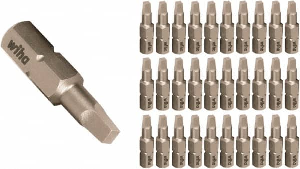 Wiha - 1/4" Drive, #1 Insert Screwdriver Bit - 25mm OAL - Americas Industrial Supply