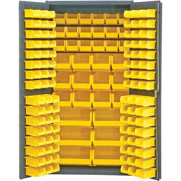 Durham - 132 Bin Storage Cabinet - Steel, 36" Wide x 24" Deep x 72" High, Gray - Americas Industrial Supply
