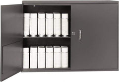 Durham - 1 Shelf Wall Storage Cabinet - Steel, 33-3/4" Wide x 11-7/8" Deep x 23-7/8" High, Gray - Americas Industrial Supply