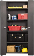 Durham - 4 Shelf Locking Storage Cabinet - Steel, 36" Wide x 20" Deep x 84" High, Gray - Americas Industrial Supply