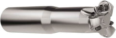 Seco - 1-1/4" Cutting Diam, 1" Shank Diam, 6mm Max Depth of Cut, Weldon Indexable Copy End Mill - 3 Inserts, RNMU12.. Insert, R217.28 Toolholder, Steel, Through Coolant - Americas Industrial Supply