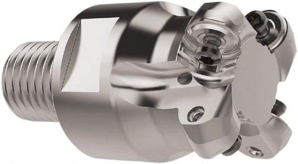 Seco - 40mm Cutting Diam, 20mm Shank Diam, 6mm Max Depth of Cut, Combimaster Indexable Copy End Mill - 4 Inserts, RNMU12.. Insert, R217.28 Toolholder, Steel, Through Coolant - Americas Industrial Supply