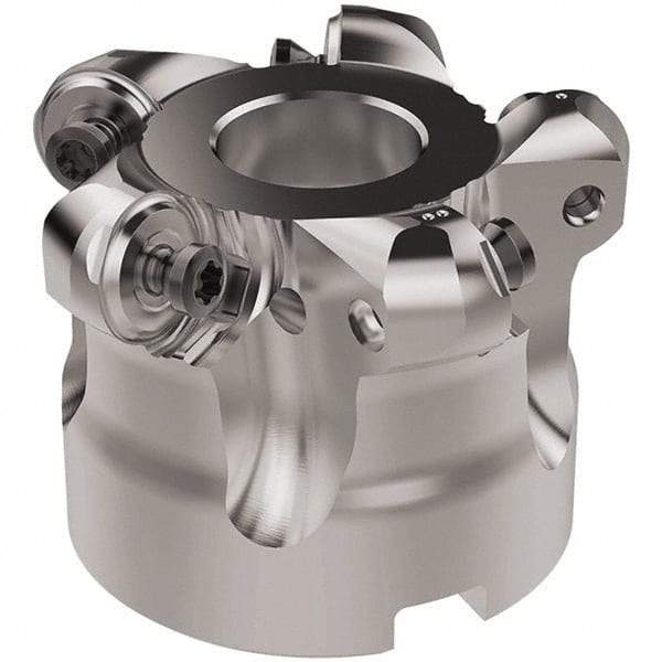Seco - 2" Cut Diam, 6mm Max Depth, 3/4" Arbor Hole, 5 Inserts, RNMU12.. Insert Style, Indexable Copy Face Mill - R220.28 Cutter Style, 12,500 Max RPM, 1-1/2 High, Through Coolant, Series R220 - Americas Industrial Supply