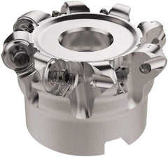 Seco - 63mm Cut Diam, 6mm Max Depth, 22mm Arbor Hole, 8 Inserts, RNMU12.. Insert Style, Indexable Copy Face Mill - R220.28 Cutter Style, 10,000 Max RPM, 40mm High, Through Coolant, Series R220 - Americas Industrial Supply