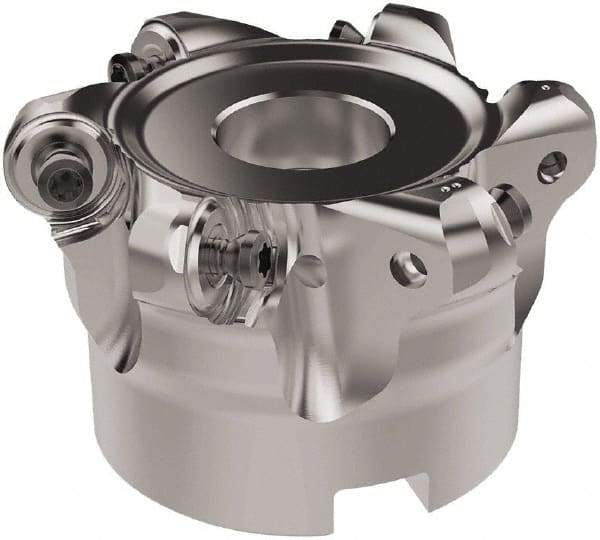 Seco - 63mm Cut Diam, 6mm Max Depth, 22mm Arbor Hole, 6 Inserts, RNMU12.. Insert Style, Indexable Copy Face Mill - R220.28 Cutter Style, 11,200 Max RPM, 40mm High, Through Coolant, Series R220 - Americas Industrial Supply