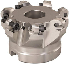 Seco - 63mm Cut Diam, 6mm Max Depth, 22mm Arbor Hole, 7 Inserts, RP..12.. Insert Style, Indexable Copy Face Mill - R220.29 Cutter Style, 11,200 Max RPM, 40mm High, Through Coolant, Series R220 - Americas Industrial Supply