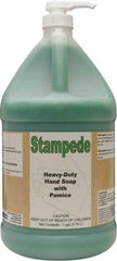 Detco - 1 Gal Bottle Gel Hand Cleaner with Grit - Green, Almond Scent - Americas Industrial Supply