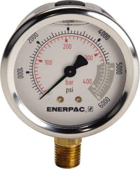 Enerpac - Hydraulic Pressure Gages & Adapters Type: Liquid-Filled Gauge Pressure Rating: 0 - 6000 - Americas Industrial Supply