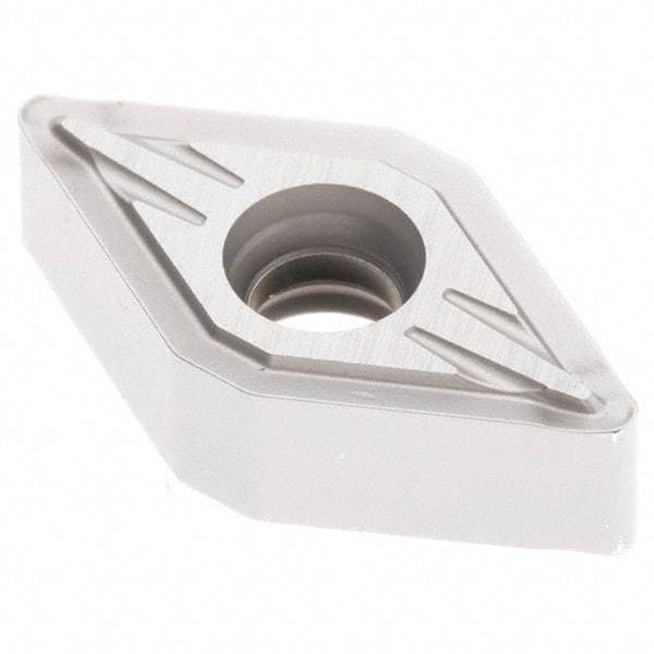 Seco - DNMU332 FF2 Grade TP3501 Carbide Turning Insert - TiCN/Al2O3 Finish, 55° Diamond, 3/8" Inscr Circle, 3/16" Thick, 1/32" Corner Radius - Americas Industrial Supply
