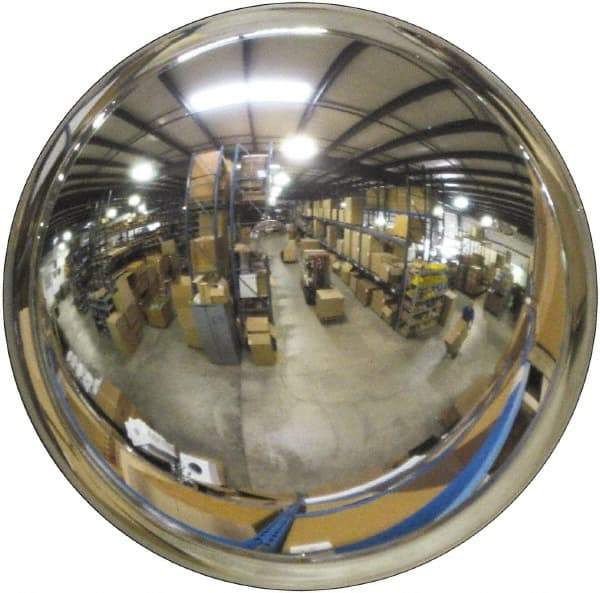 Se-Kure Domes&Mirrors - Indoor & Outdoor Round Convex Safety, Traffic & Inspection Mirrors - Acrylic Lens, Plastic Backing, 32" Diam, 96' Max Covered Distance - Americas Industrial Supply