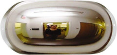 Se-Kure Domes&Mirrors - Indoor Oblong Convex Safety, Traffic & Inspection Mirrors - Acrylic Lens, Hardboard Backing, 8" High, 17' Max Covered Distance - Americas Industrial Supply