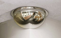 Se-Kure Domes&Mirrors - Indoor Round Dome Safety, Traffic & Inspection Mirrors - Acrylic Lens, 18" Diam, 18' Max Covered Distance - Americas Industrial Supply