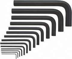 Bondhus - 14 Piece, L-Key Mini Hex Key Set - 2 to 19mm Range, Protanium High Torque Steel - Americas Industrial Supply