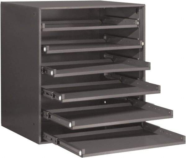 Durham - 6 Drawer, Small Parts Slide Rack Cabinet - 22" Deep x 23" Wide x 17" High - Americas Industrial Supply