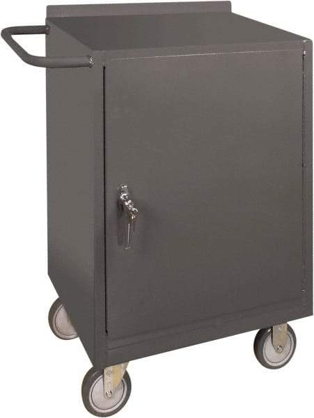 Durham - 1,200 Lb Capacity, 18" Wide x 24" Long x 39-3/4" High Mobile Cart - 1 Door, 1 Shelf, Steel, 2 Rigid/2 Swivel Casters - Americas Industrial Supply
