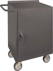 Durham - 1,200 Lb Capacity, 18" Wide x 24" Long x 39-3/4" High Mobile Cart - 1 Door, 1 Shelf, Steel, 2 Rigid/2 Swivel Casters - Americas Industrial Supply