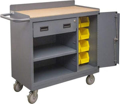 Durham - 1,200 Lb Capacity, 18" Wide x 36" Long x 39-3/4" High Mobile Cart - 1 Door, 1 Drawer, 1 Shelf, Steel, 2 Rigid/2 Swivel Casters - Americas Industrial Supply