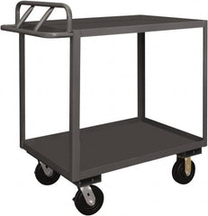 Durham - 3,600 Lb Capacity, 30" Wide x 48" Long x 39" High Service Cart - 2 Shelf, Steel, 2 Rigid/2 Swivel Casters - Americas Industrial Supply