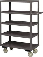 Durham - 1,200 Lb Capacity, 36" Wide x 72" Long x 55-5/8" High Service Cart - 5 Shelf, Steel, 2 Rigid/2 Swivel Casters - Americas Industrial Supply