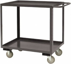 Durham - 1,200 Lb Capacity, 30" Wide x 48" Long x 37-5/8" High Service Cart - 2 Shelf, Steel, 2 Rigid/2 Swivel Casters - Americas Industrial Supply