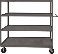 Durham - 1,200 Lb Capacity, 18" Wide x 30" Long x 55-5/8" High Service Cart - 4 Shelf, Steel, 2 Rigid/2 Swivel Casters - Americas Industrial Supply