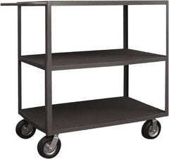 Durham - 1,200 Lb Capacity, 30" Wide x 60" Long x 55-3/8" High Instrument Cart - 3 Shelf, Steel, 2 Rigid/2 Swivel Casters - Americas Industrial Supply