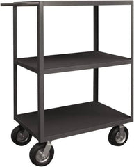 Durham - 1,200 Lb Capacity, 24" Wide x 48" Long x 50" High Instrument Cart - 3 Shelf, Steel, 2 Rigid/2 Swivel Casters - Americas Industrial Supply