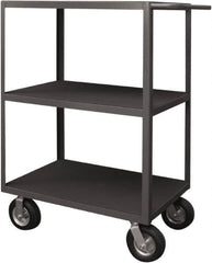 Durham - 1,200 Lb Capacity, 24" Wide x 36" Long x 50" High Instrument Cart - 3 Shelf, Steel, 2 Rigid/2 Swivel Casters - Americas Industrial Supply