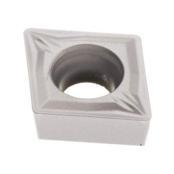 Seco - CCMT21.51 MF2 Grade TP3501 Carbide Turning Insert - TiCN/Al2O3 Finish, 80° Diamond, 1/4" Inscr Circle, 3/32" Thick, 1/64" Corner Radius - Americas Industrial Supply