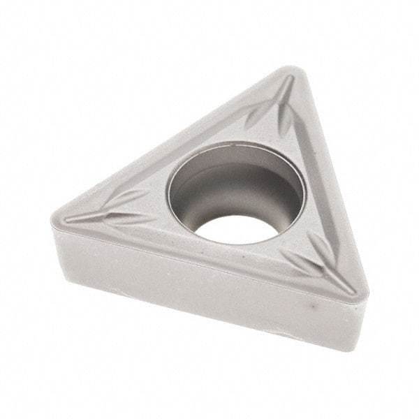 Seco - TCMT32.52 MF2 Grade TP3501 Carbide Turning Insert - TiCN/Al2O3 Finish, 60° Triangle, 3/8" Inscr Circle, 5/32" Thick, 1/32" Corner Radius - Americas Industrial Supply