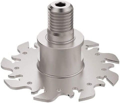 Seco - Modular Connection Connection, 0.0886 to 0.0984" Cutting Width, 0.9488" Depth of Cut, 80mm Cutter Diam, 9 Tooth Indexable Slotting Cutter - R335.10 Toolholder, 150.10 Insert, Right Hand Cutting Direction - Americas Industrial Supply