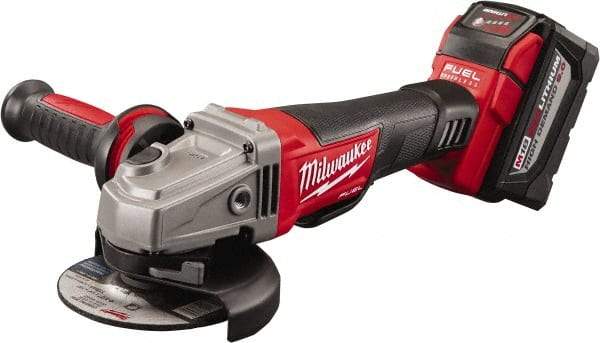 Milwaukee Tool - 4-1/2" Wheel Diam, 8,500 RPM, Cordless Angle & Disc Grinder - 5/8-11 Spindle - Americas Industrial Supply