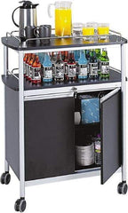 Safco - 50 Lb Capacity, 33-1/2" Wide x 21-3/4" Long x 43" High Mobile Cart - 2 Door, 1 Drawer, 1 Shelf, Steel, 4 Swivel Casters - Americas Industrial Supply