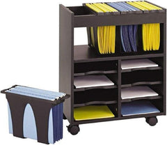 Safco - 28" Wide x 14-3/4" Long x 26" High File Cart - 1 Shelf, 1 Slot, Plastic - Americas Industrial Supply